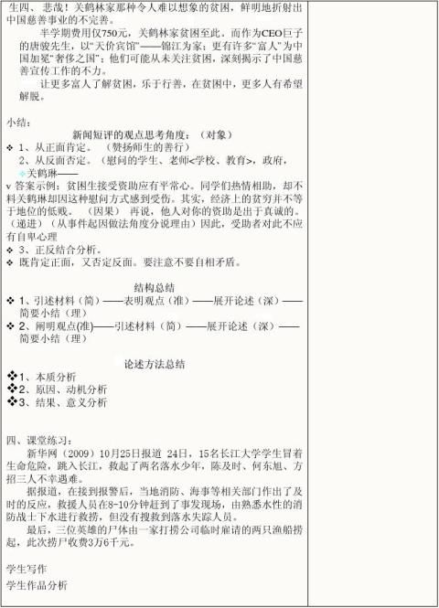 观点切割：最新新闻短评的实效和抑阻